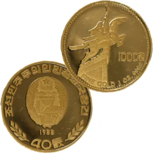 K24北朝鮮建国40年記念金貨1オンス