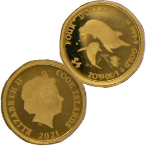 K24クック諸島・ドルフィン金貨1／30オンス