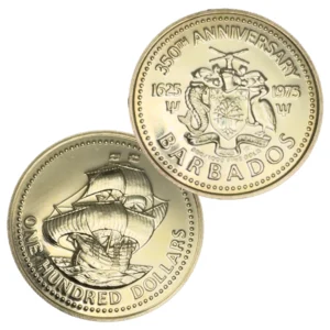 K24_バルバドス350周年記念 100ドル金貨