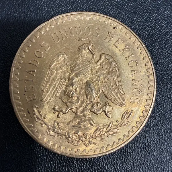 K21.6　メキシコ50ペソ金貨　41.6g