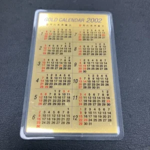 K24　三菱マテリアル　純金カレンダー　1g