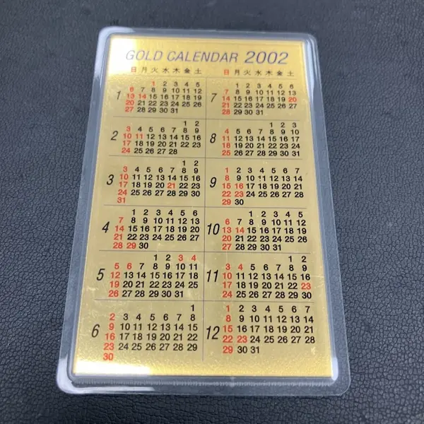 K24　三菱マテリアル　純金カレンダー　1g