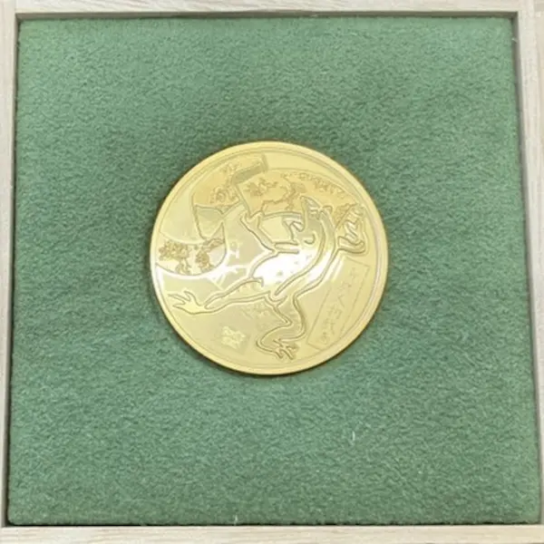 K24　鳥獣人物戯画金貨　45g