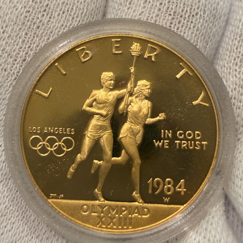 K21.6　1984年ロサンゼルスオリンピック記念10ドル金貨　16.7g