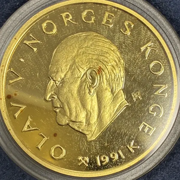 K22　リレハンメル五輪記念 1500クローネ金貨　16.9g