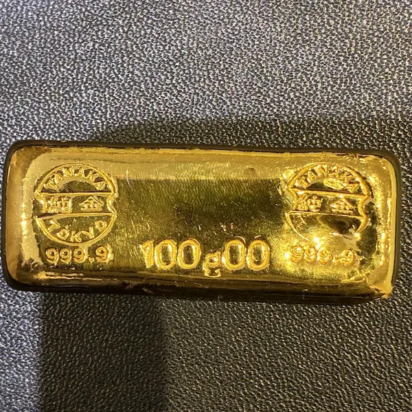 田中貴金属　インゴット　100g