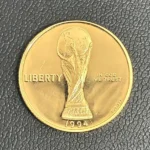 K21.6　1994FIFAワールドカップアメリカ大会記念　5ドル金貨　8.3g