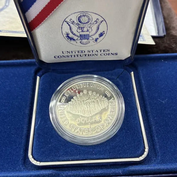 SV800　アメリカ合衆国憲法制定200周年銀貨　26.7g