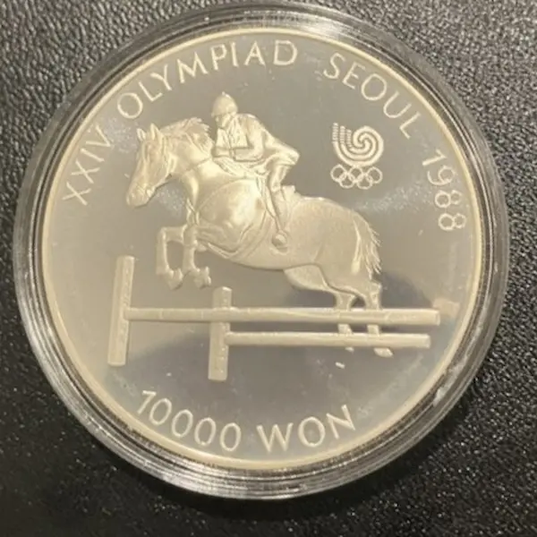 SV925　1988年ソウルオリンピック記念10,000ウォン銀貨　33.4g