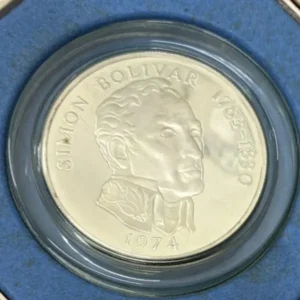 SV925　パナマ共和国 1974年　 シモン・ボリバル 　20バルボア　銀貨　129.5 g