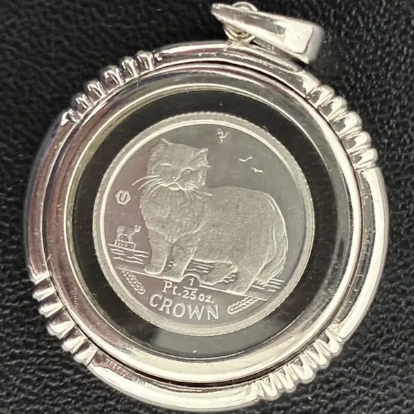 Pt1000　マン島キャットコイン　1/25oz　1.2g