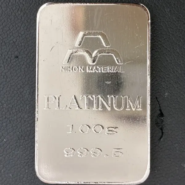 Pt1000　日本マテリアル　インゴット　100g