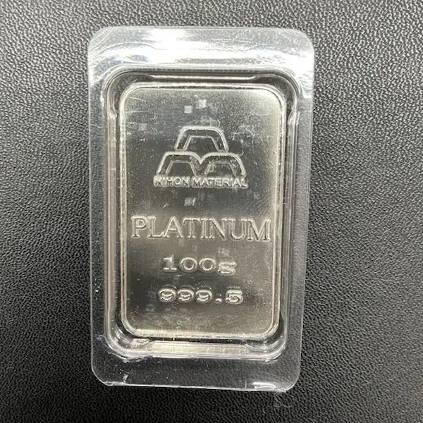Pt1000　日本マテリアル　インゴット　100g