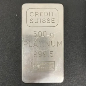 Pt1000　クレディ・スイス　インゴット　499.8g
