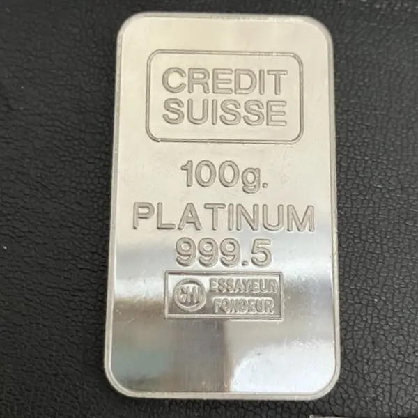 Pt1000　クレディ・スイス　インゴット　100g